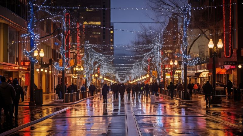 Christmas Lights Hanging in Kansas City, KS