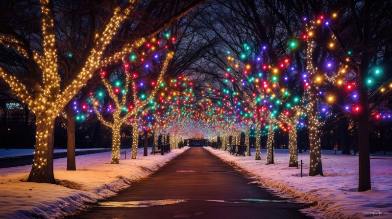 Christmas Lights Hanging in Olathe, KS