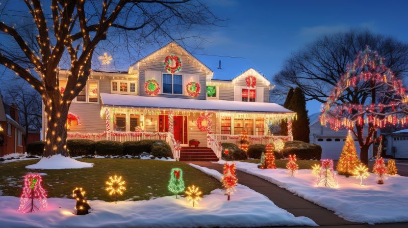 Christmas Lights Hanging in Alpharetta, GA