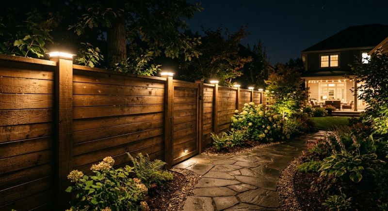 Fence Lighting Installation in Kansas City, KS