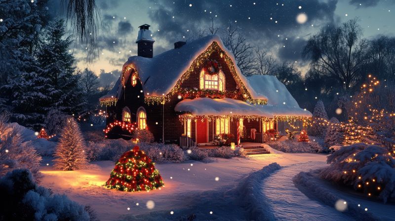 Completed Holiday Lights Installation