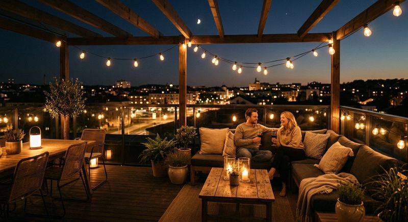 Terrace Lighting Installation in Orem, UT